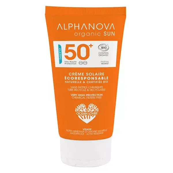 Protetor solar orgânico ecológico Alphanova Sun FPS 50+ 50ml