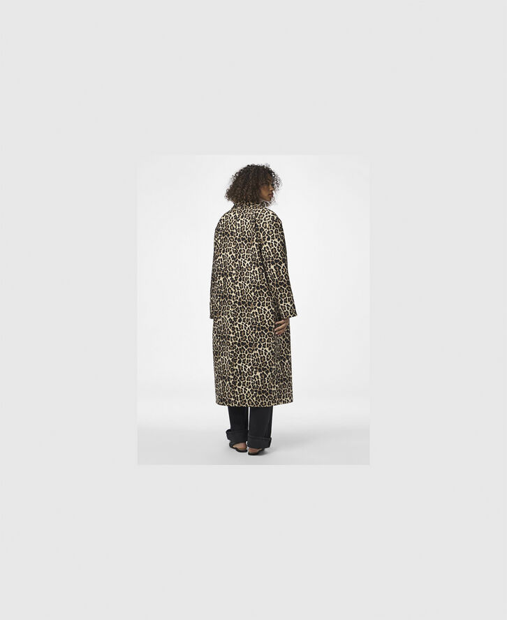 Pieces PCSAVANNAH LS LONG LEO COAT D2D WVN Striber/tern