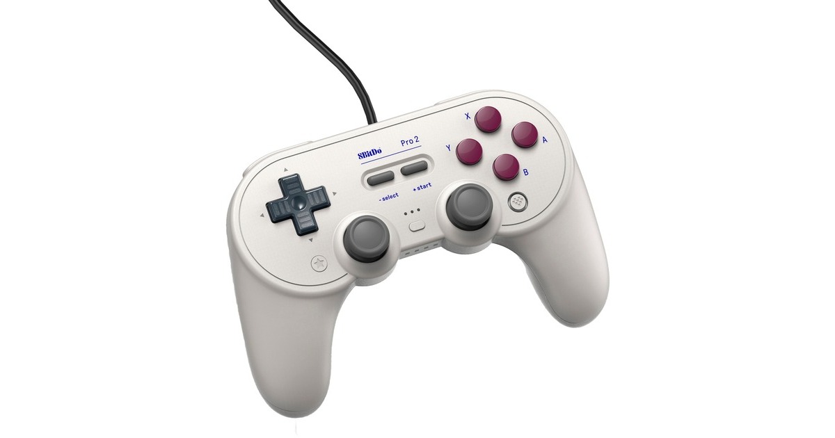 8BitDoPro 2 Wired G Classic gamepad  (Grijs, Pc, Nintendo Switch)