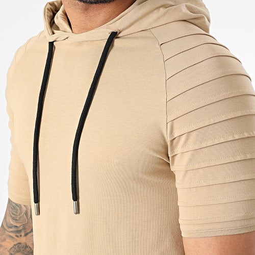 Lot De 2 Tee Shirts Capuche Oversize 2612 2503 Beige Vert Kaki