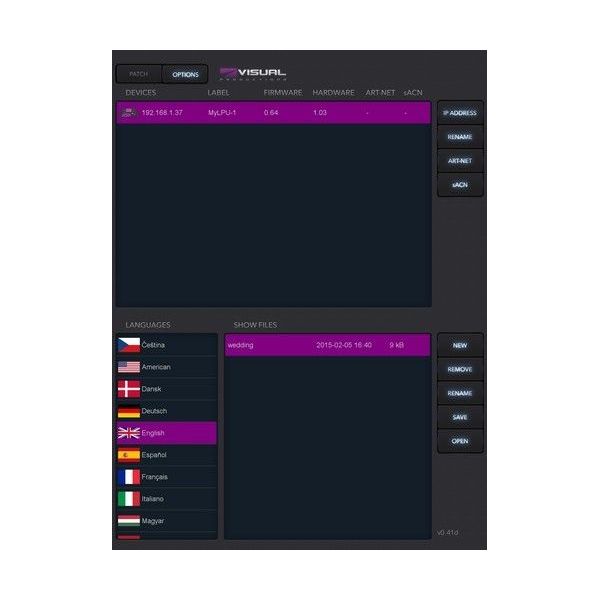 Visual Productions LPU-1 Cuety iPad Control