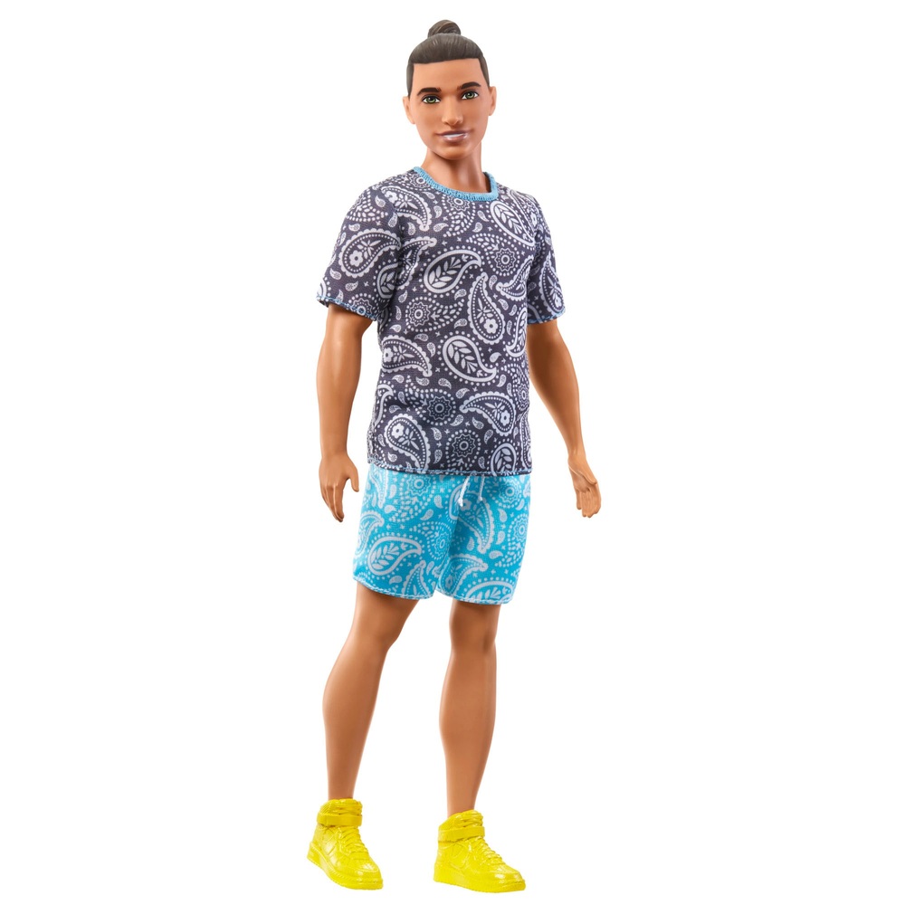 Barbie Fashionistas Ken Puppe 204 mit Paisley-Outfit Figur