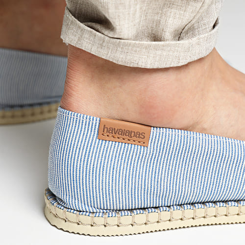 Espadrilles Origine Print Blanc Bleu
