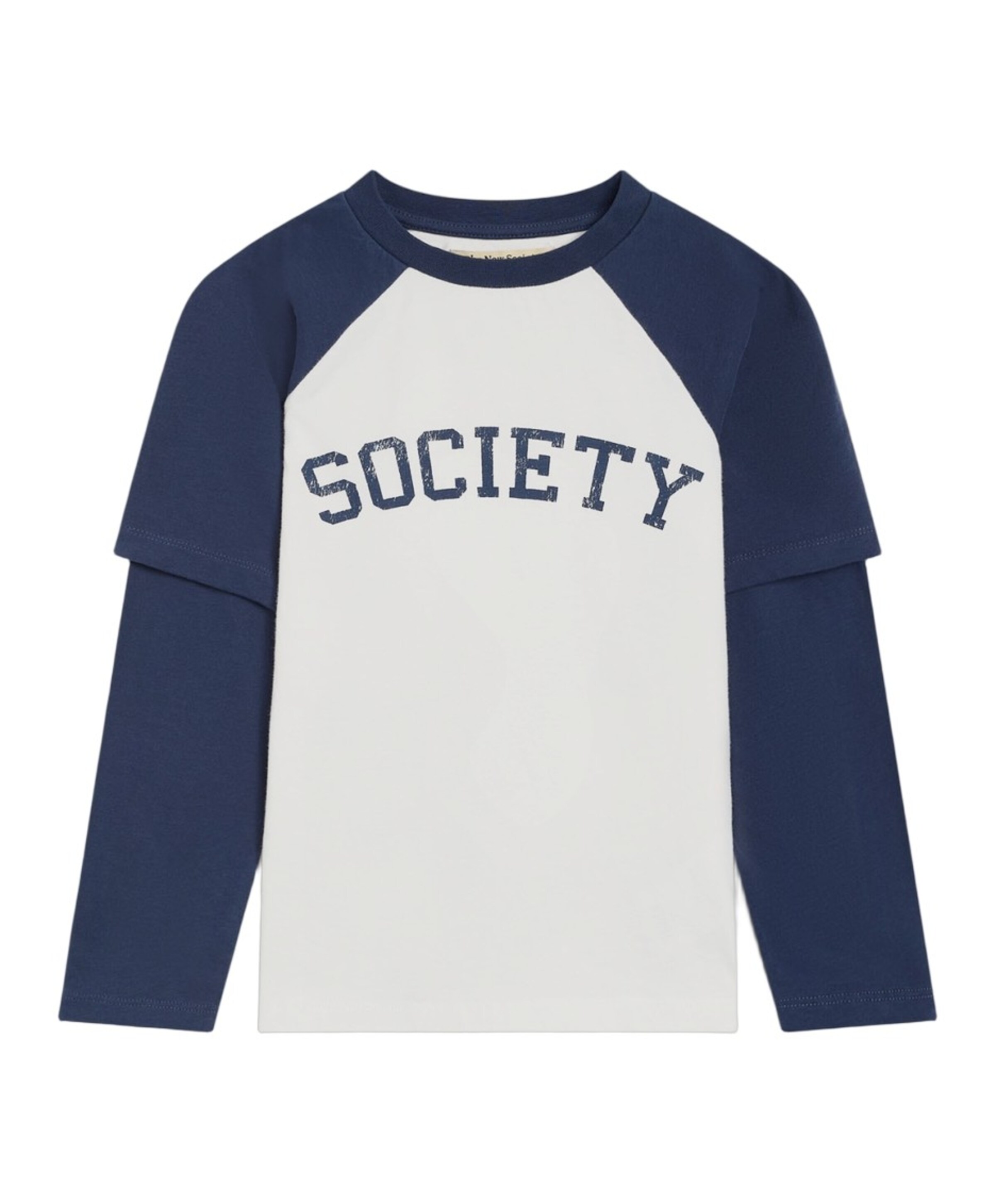 The New Society Jongens longsleeve blauw