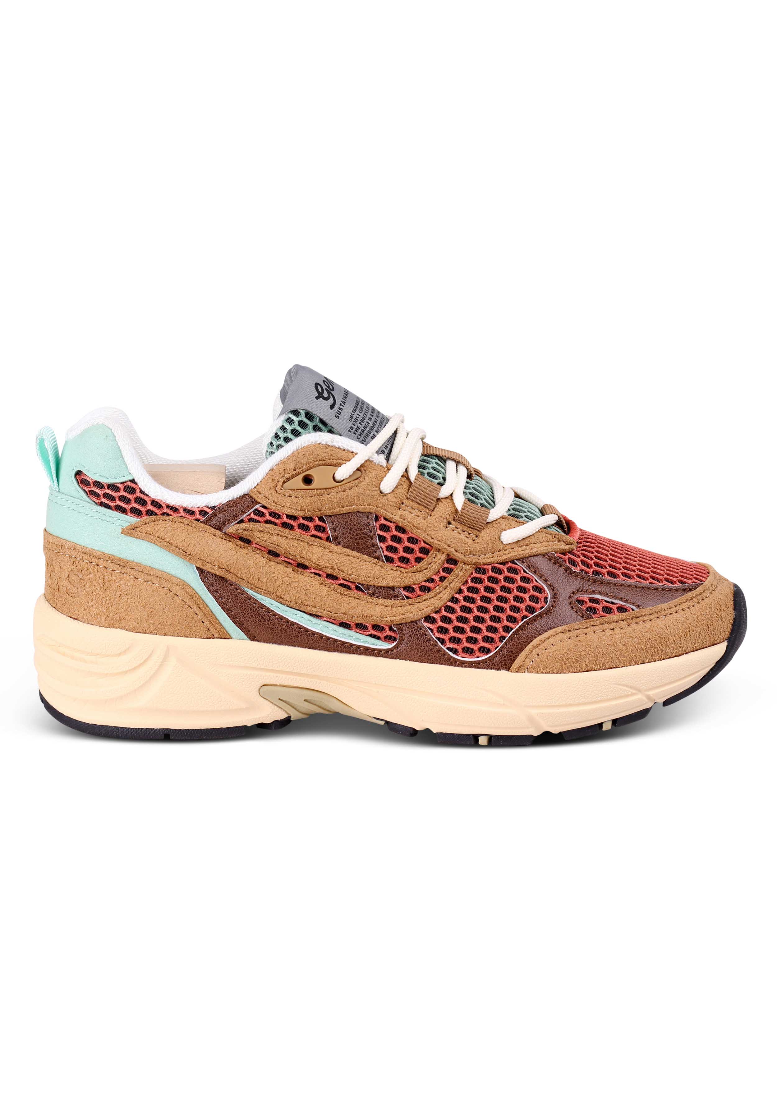 Genesis Sneaker G-Eco '99 Multi Mesh Light Brown/Brown/Mint