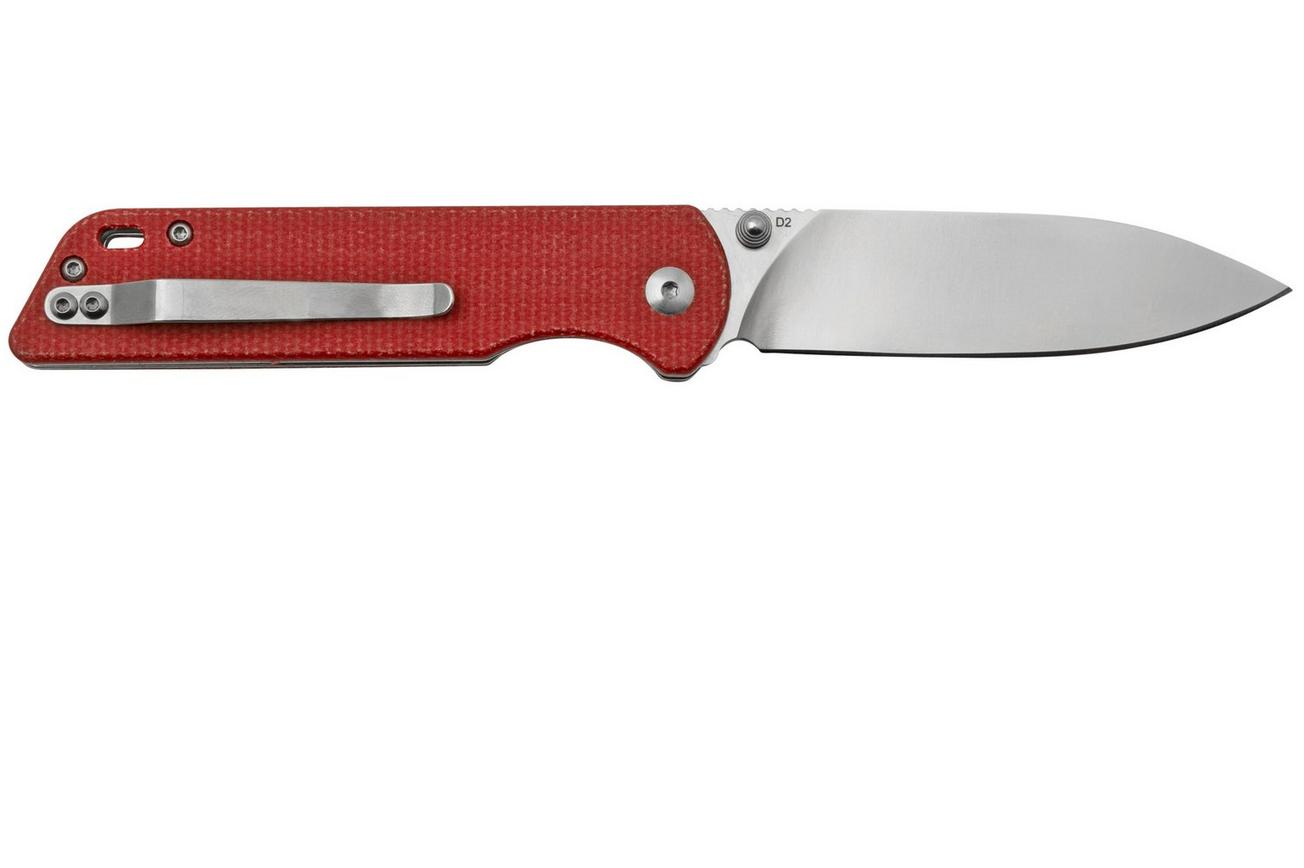 QSP Knife Parrot V2 QS102-E Red Micarta, zakmes