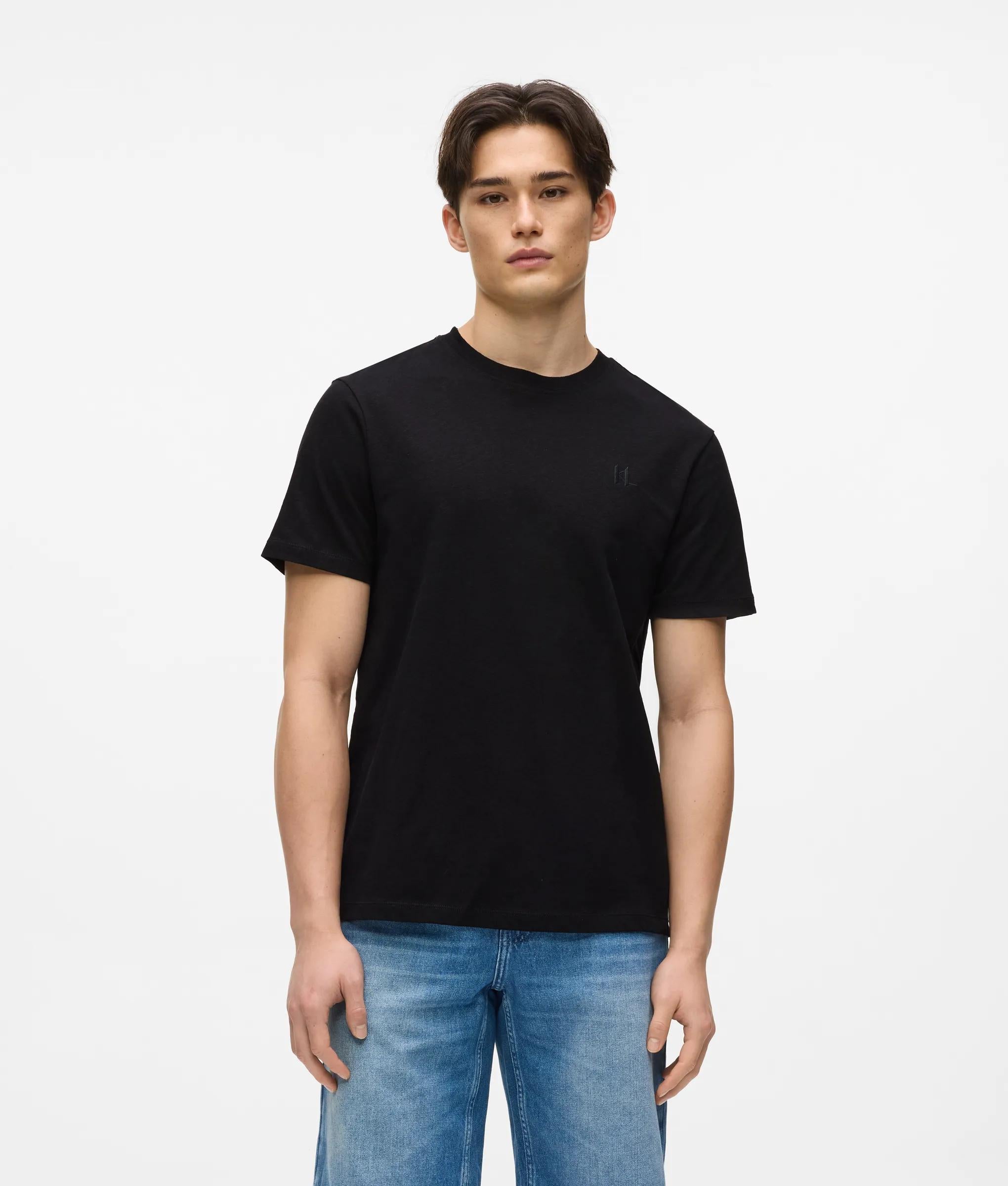 Monogram linnen mengsel t-shirt