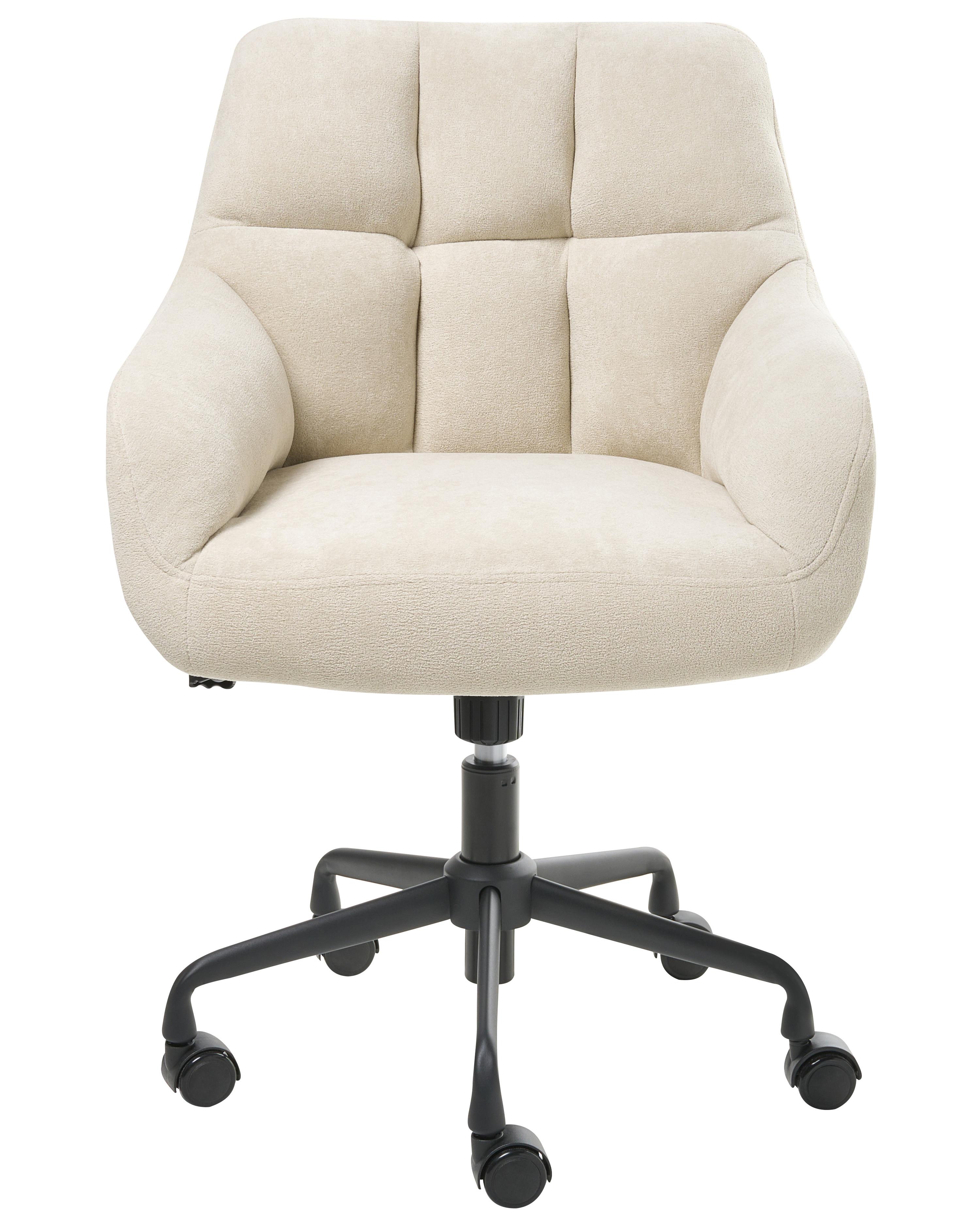 Bureaustoel PALMDALE Fluweel Lichtbeige