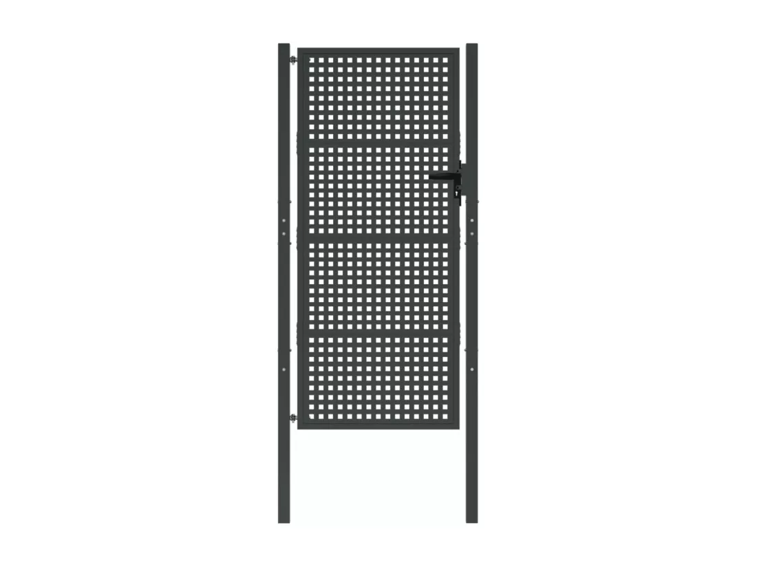 Portail de jardin anthracite 105x225 cm acier