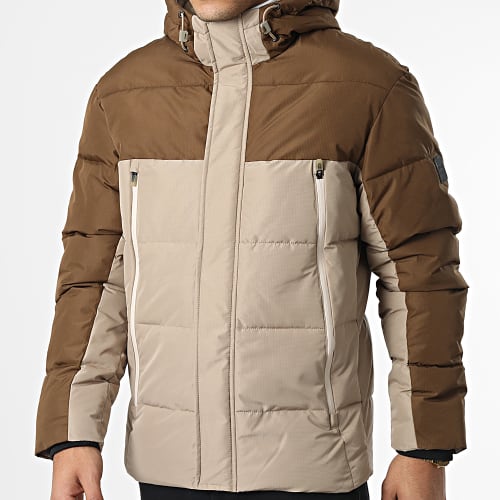 Doudoune Capuche Friday Marron Beige