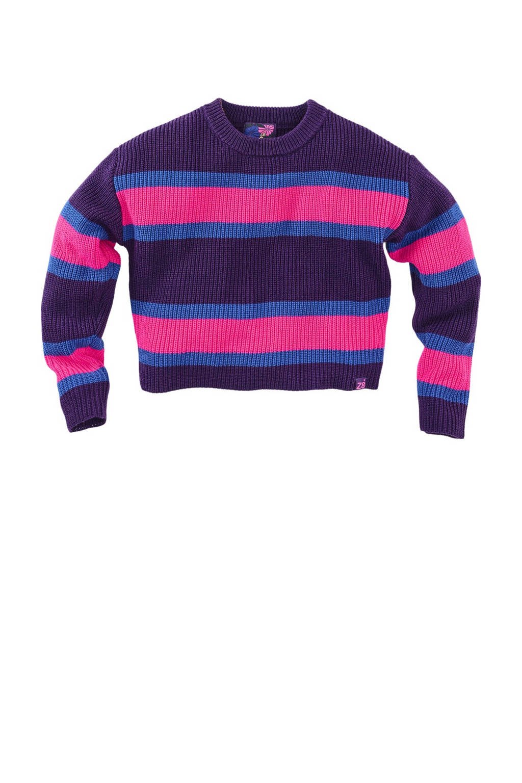 Z8 gebreide trui Belezza paars/roze/blauw