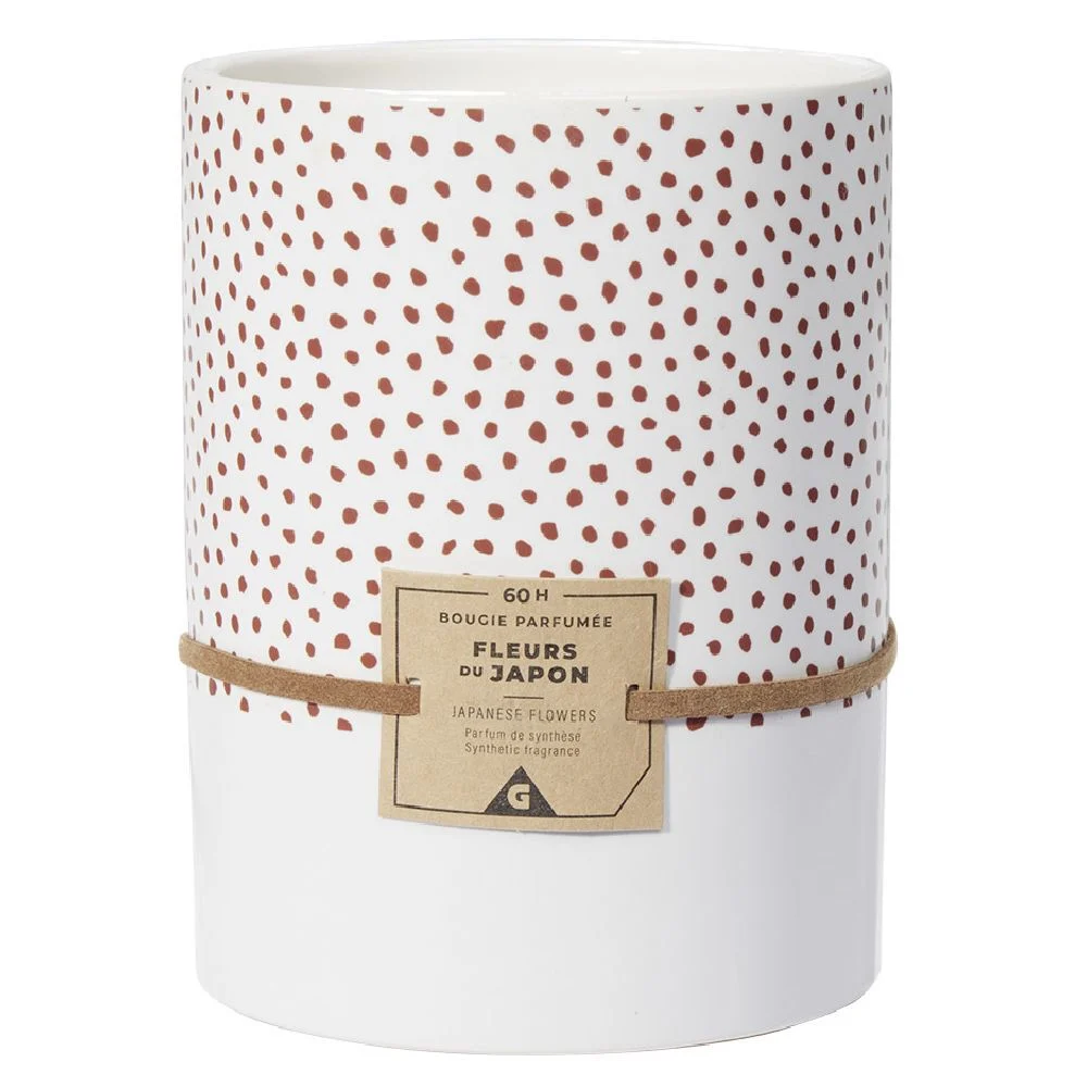 Bougie parfumée rose senteur fleurs du Japon 60H