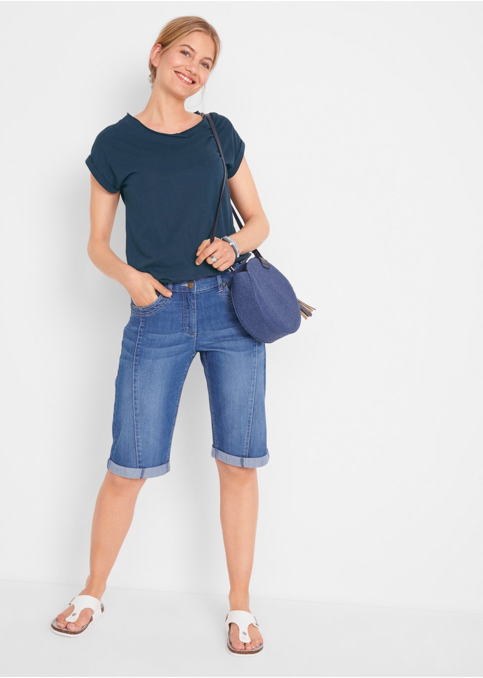 T-shirt coton avec manches papillon