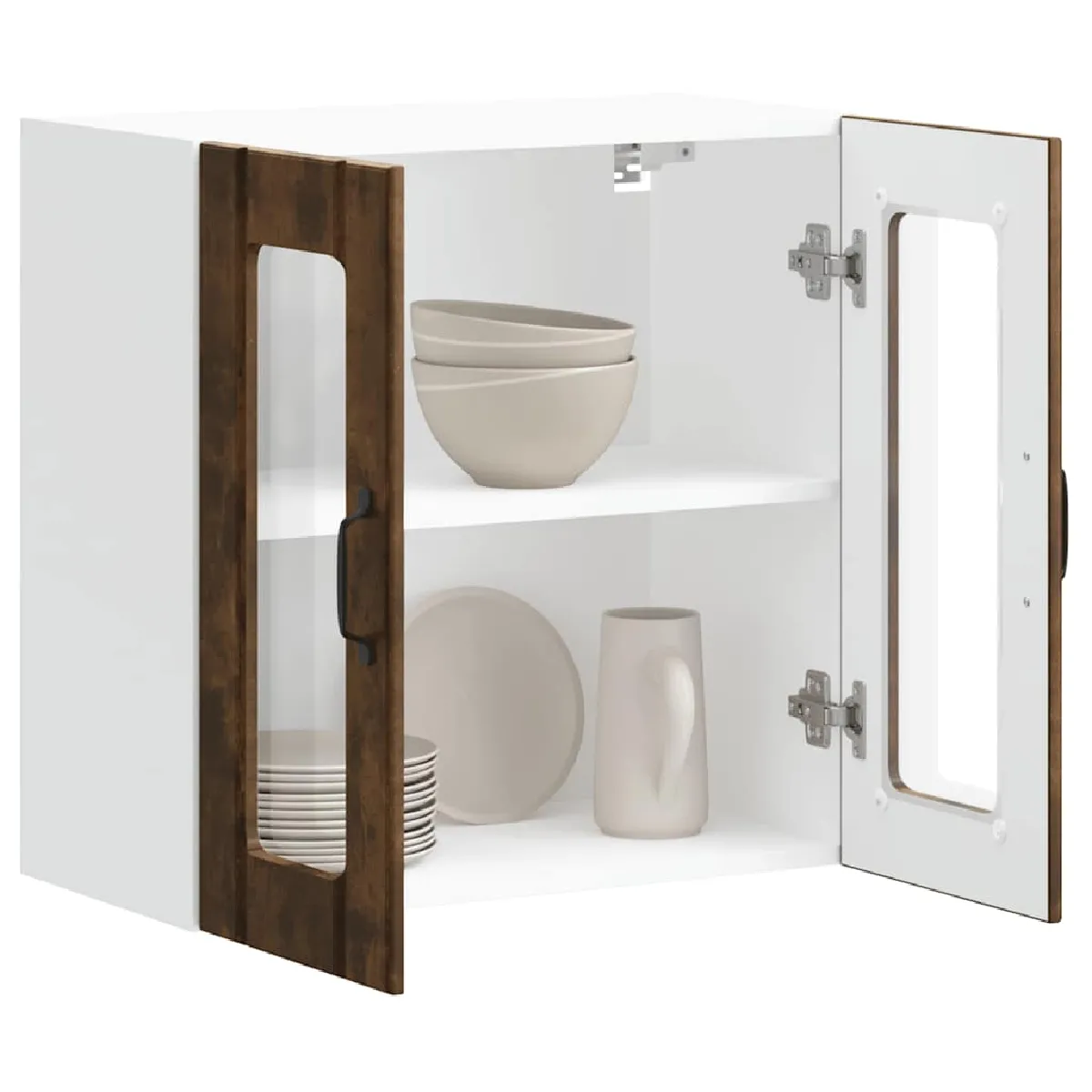 vidaXL Armoire murale de cuisine avec porte en verre Lucca