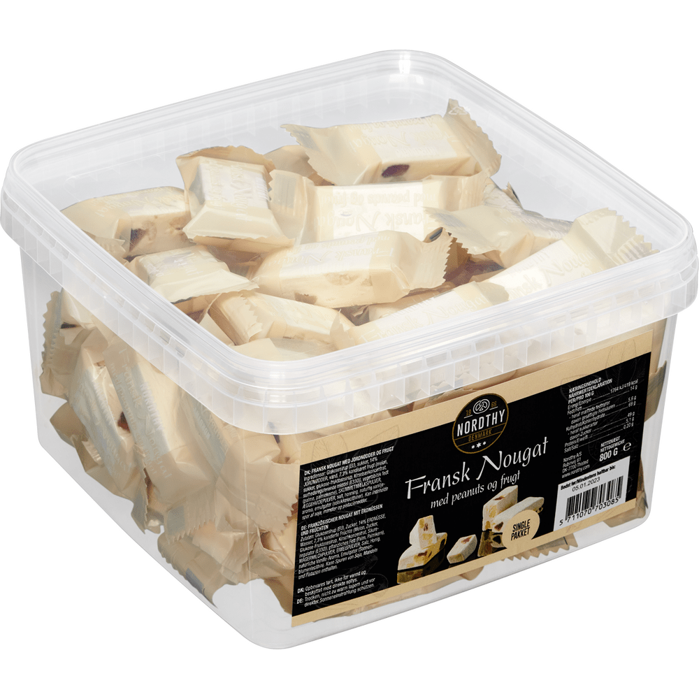 Nordthy Fransk Nougat med peanuts og frugt - 800 g
