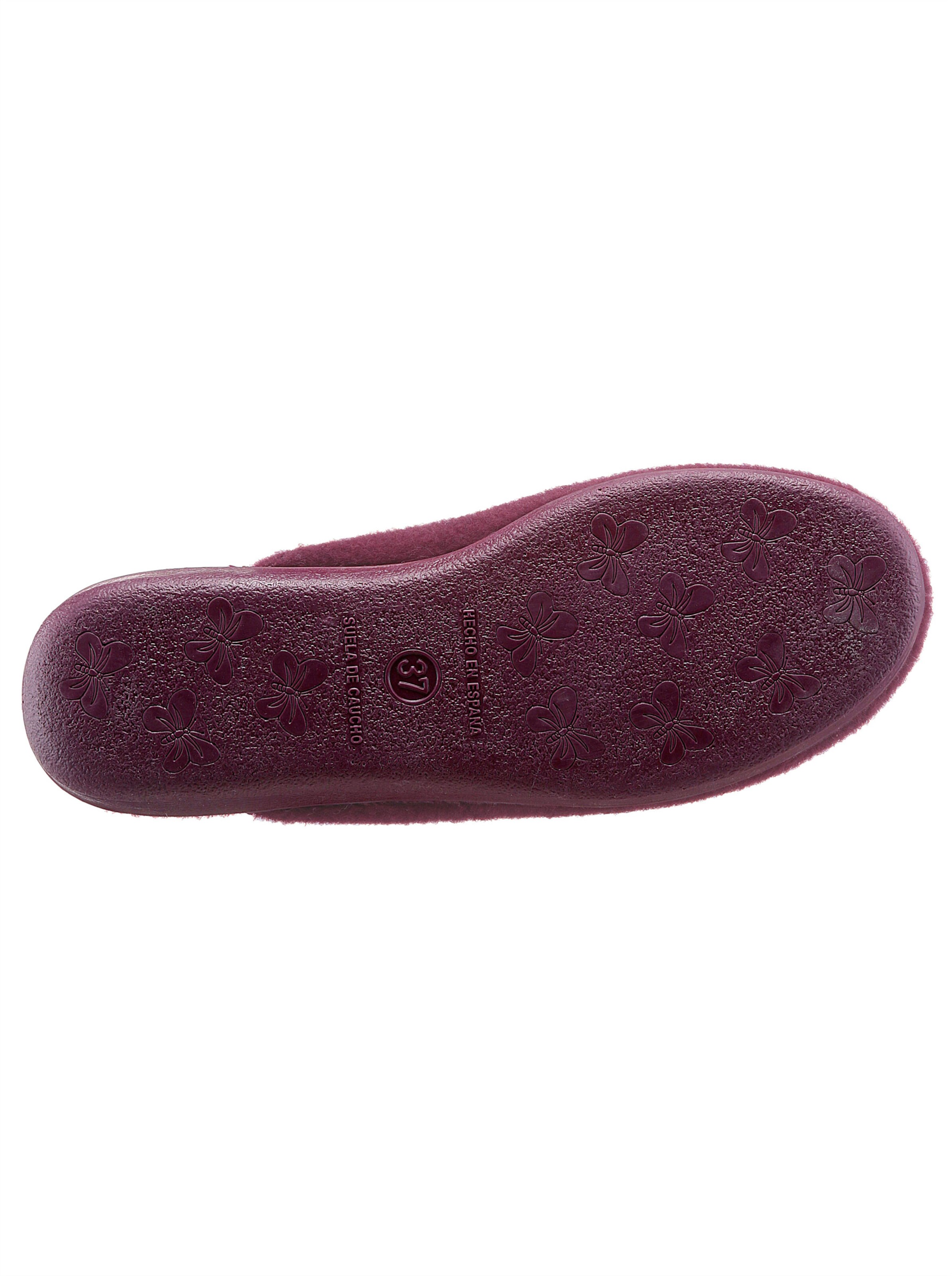 Pantoffel in bordeaux