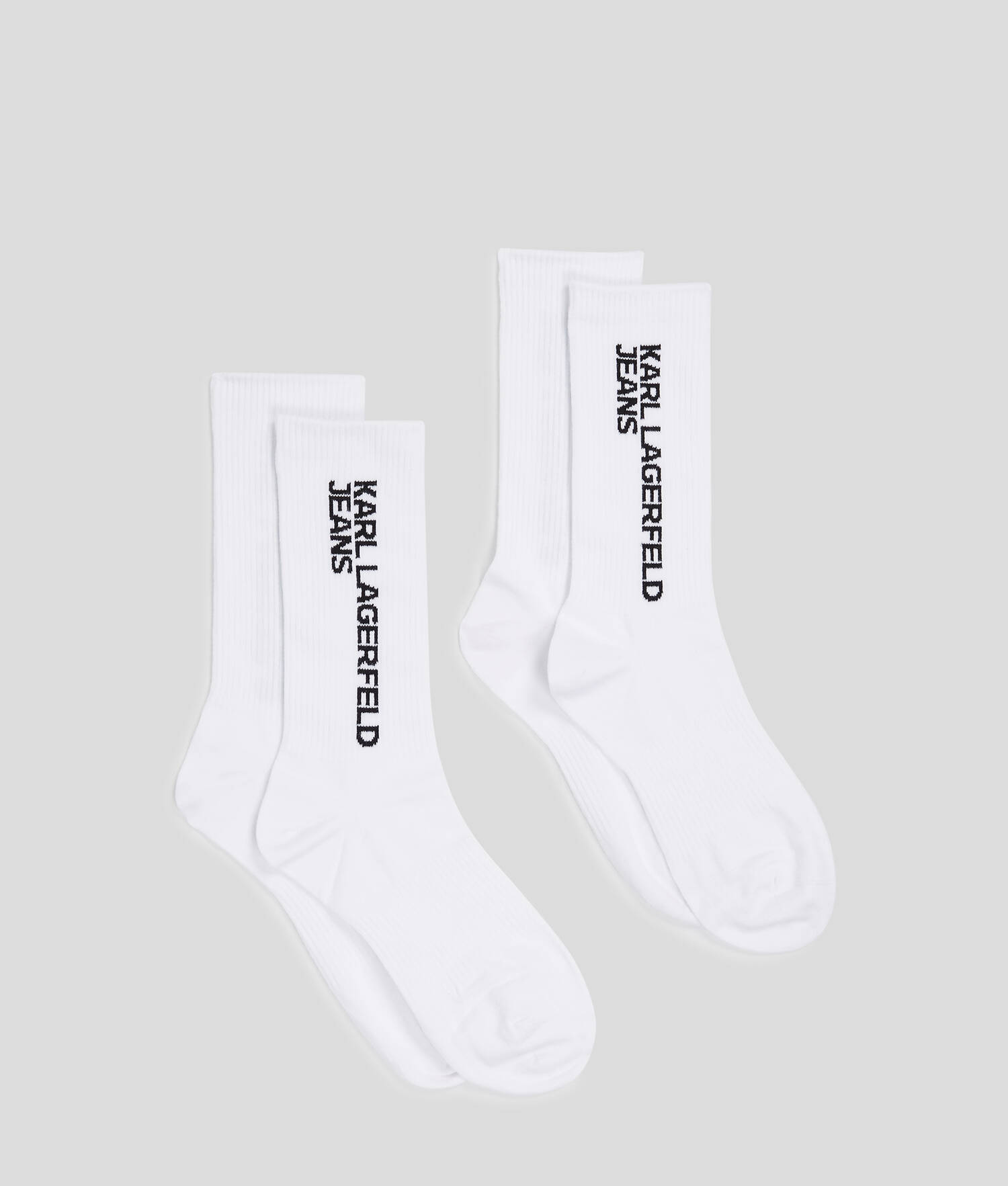CHAUSSETTES À LOGO KLJ – LOT DE 2 PAIRES - Blanc/Noir