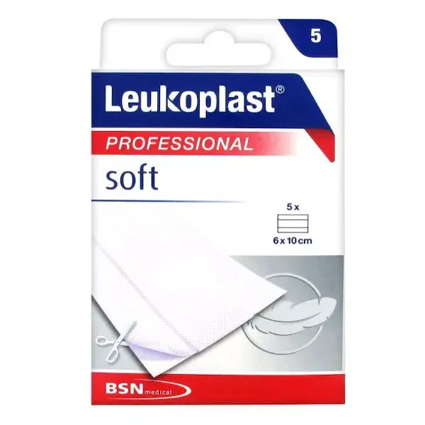 Gesso Leukoplast Soft Branco 10x6cm 5 unidades