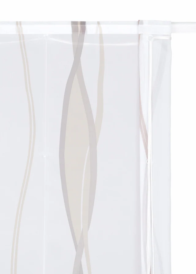 my home Raffrollo »Dimona« mit Klettschiene Transparent, Voile, Polyester, Wellen