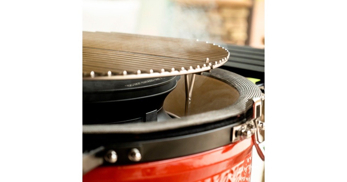 Kamado JoeSlōRoller met RVS Cooking Rack voor Classic I & II inlegrooster