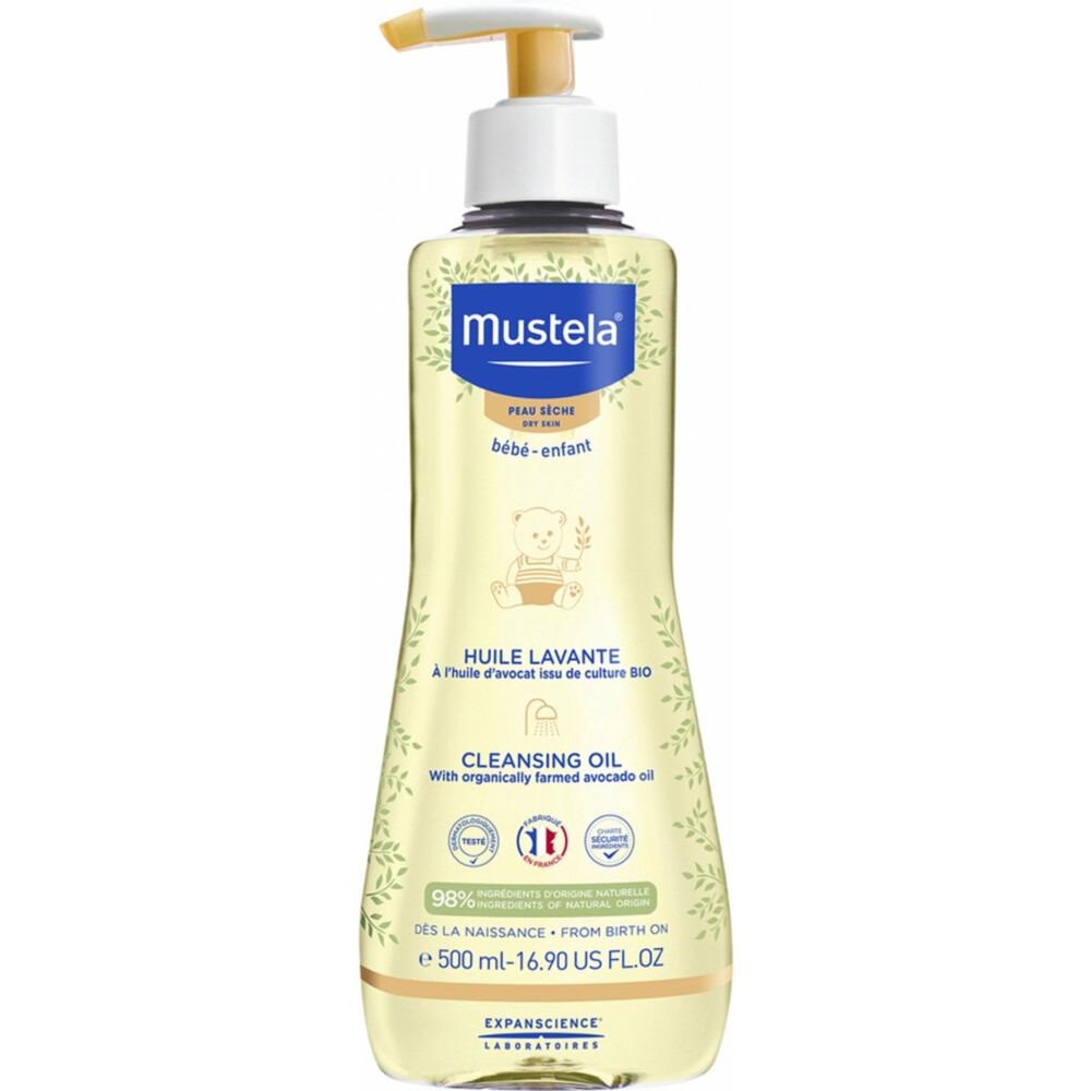 Mustela Baby Babywasolie Pomp Droge Huid500 ml