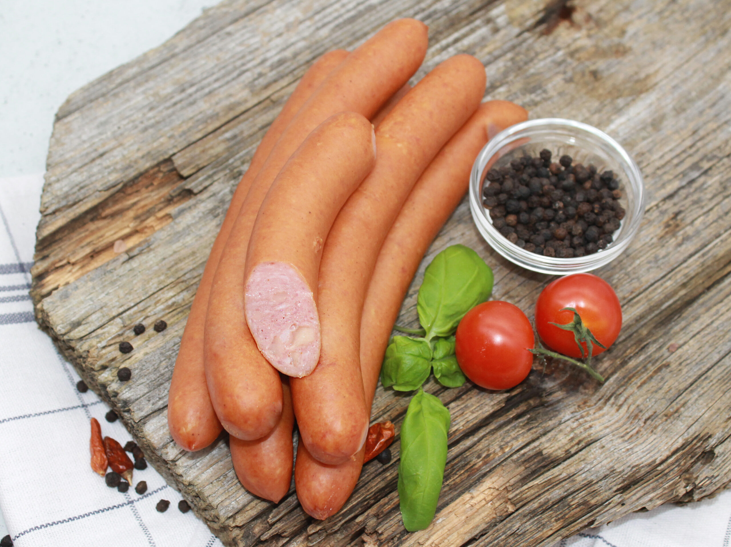 Käsekrainer – mit milden Emmentaler – 5 Paar (10 Stück)