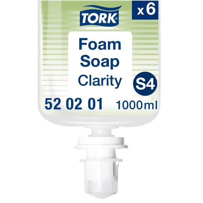Tork 520201 6st S4 schuimhandzeep zuiver a 1ltr (520201)