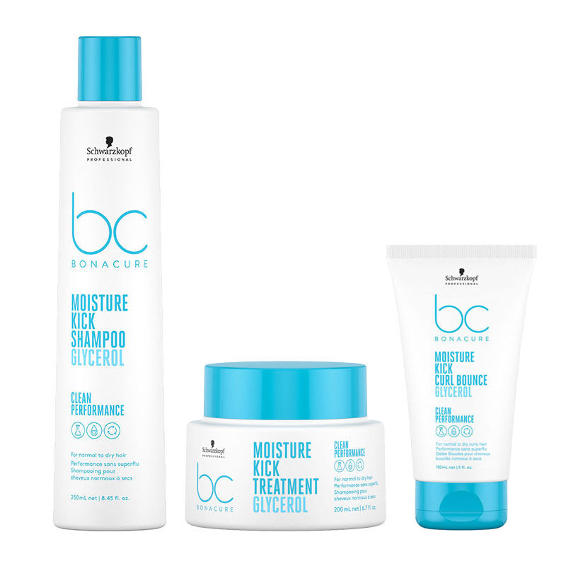 Rituel hydratant pour cheveux secs et bouclés BC Moisture Kick