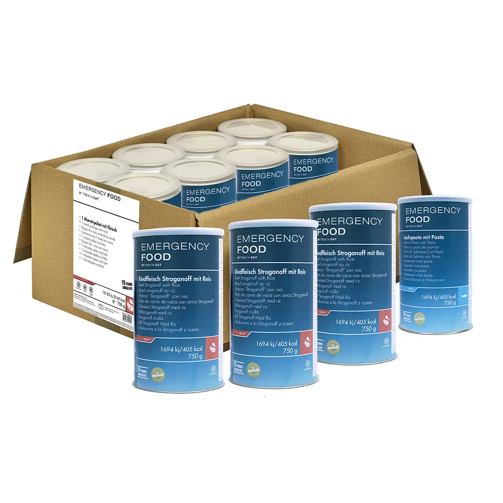 Emergency Food -  Notfallpaket 1 Person 30 Tage Fleisch