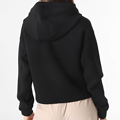 Sweat Capuche Crop Femme V2YQ08-K7UW2 Noir