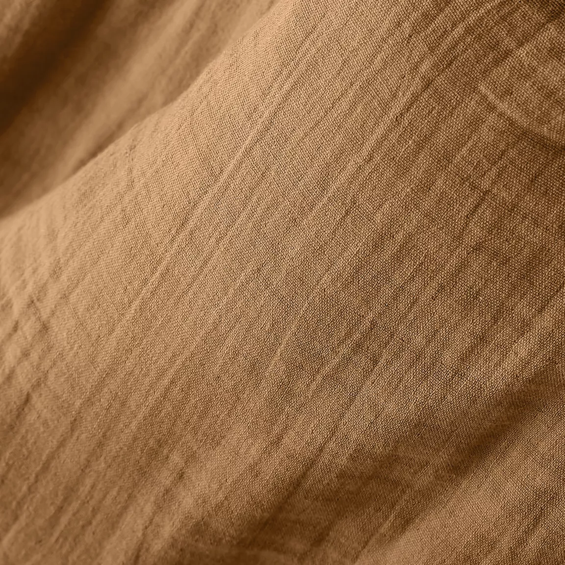 Tablier avec poches gaze de coton Gaïa Camel