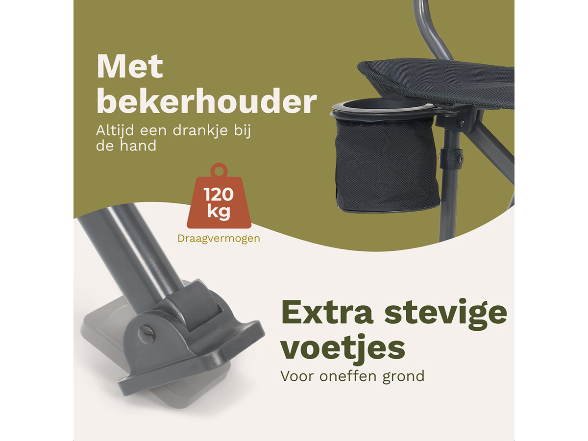 Trvlmore Ergonomic Grey vouwstoel - Set van 2
