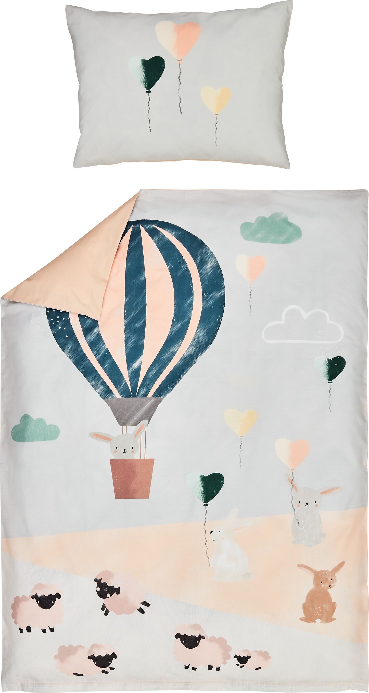 FELISA Baby Bettwäschegarnitur - Multi blau / B: 100.0 cm x T: 135.0 cm