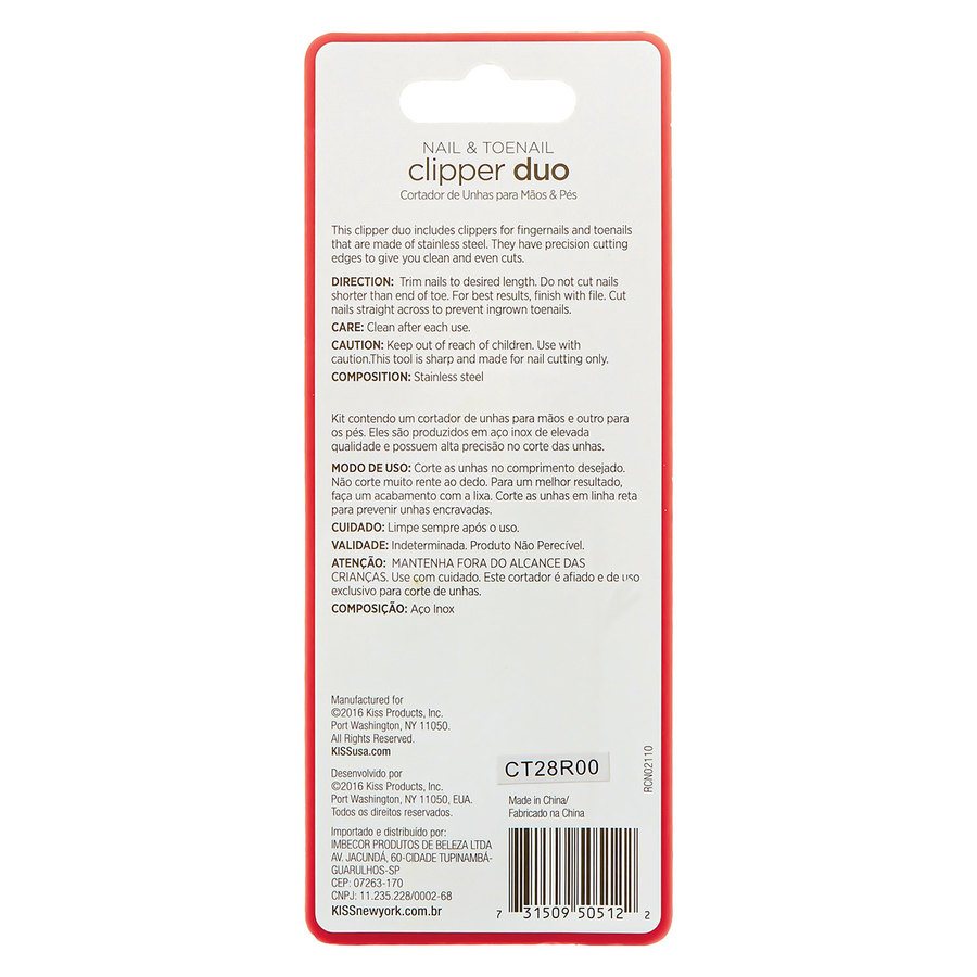 KISS Nail And Toenail Clipper Duo 2pcs