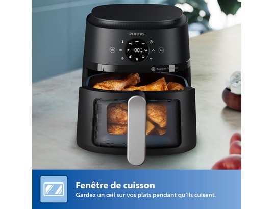PHILIPS - Friteuse à air chaud NA221/00 Air Fryer 4.2L noir Série 2000