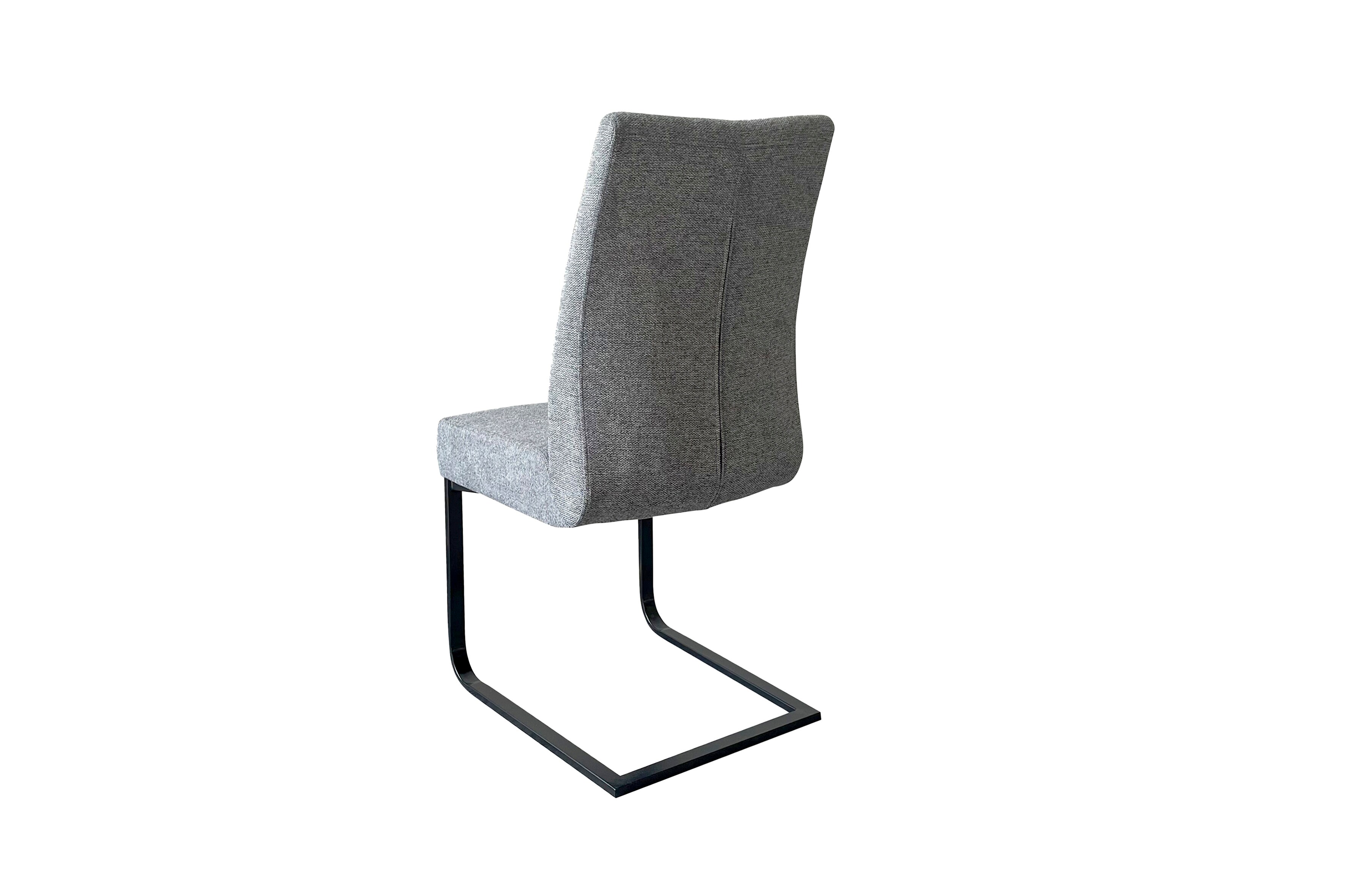 byLIVING Esszimmerstuhl MARLEN-XXL, 2er Set, Webstoff dunkelgrau, Gestell schwarz