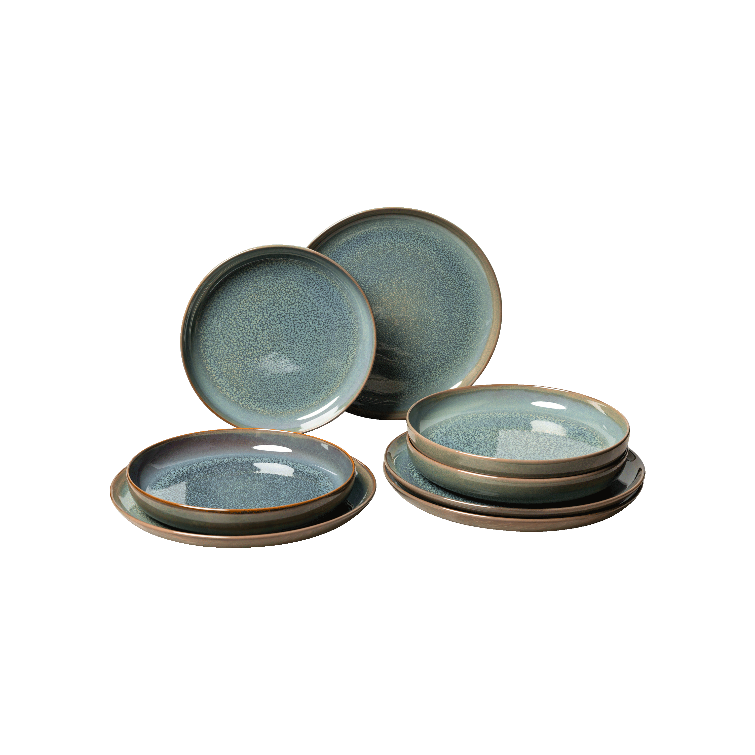 Crafted Dinnerware set Green, Premium Porcelain