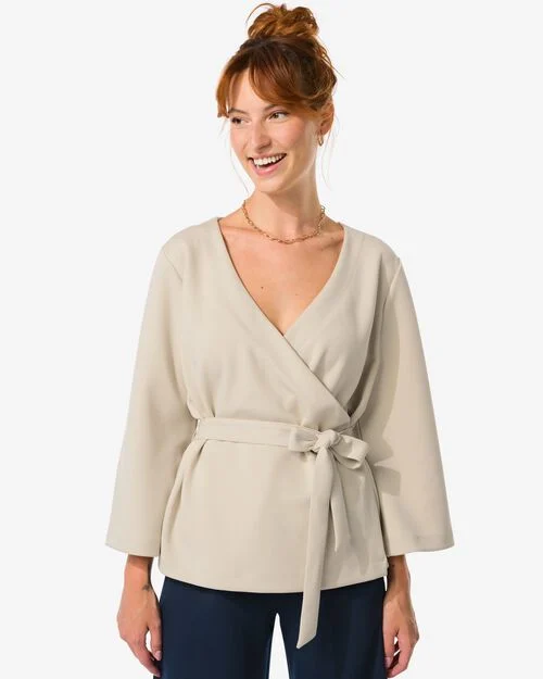 haut cache-cœur femme Elly sable