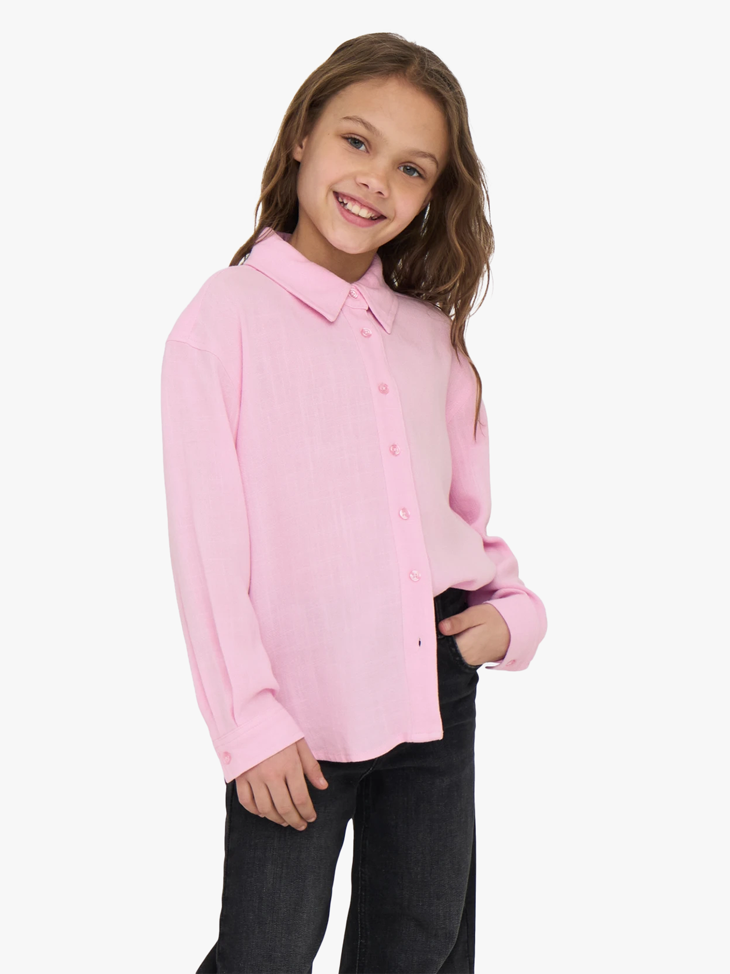 Siesta Long Sleeve Linen Blend Oversized Shirt