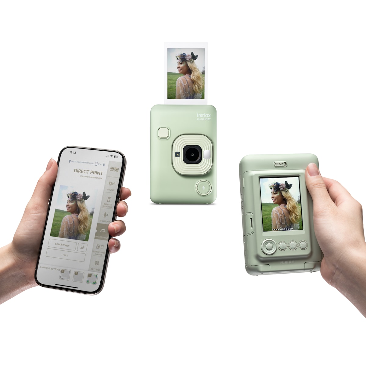 Fujifilm Instax Mini LiPlay instant camera (green)