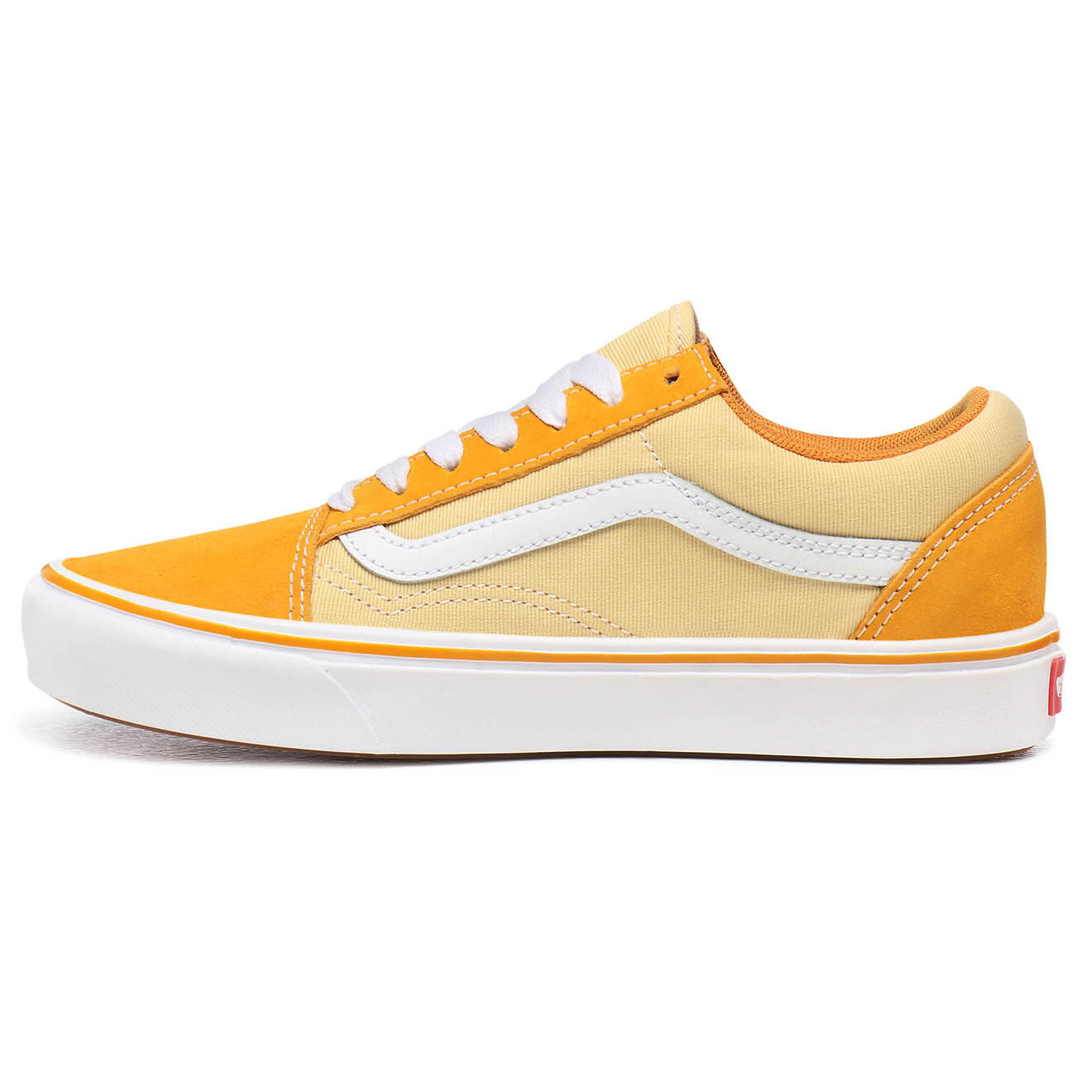 Vans Sneakers en Velours de Cuir & Toile ComfyCush Old Skool jaunes