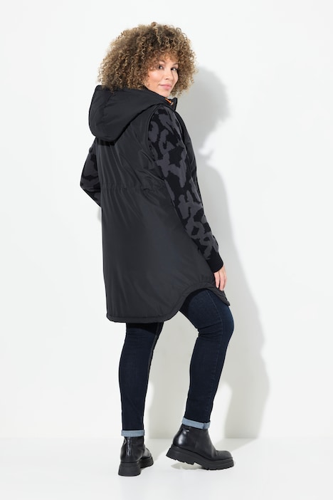 Weste, wasserabweisend, Kapuze, 2-Wege-Zipper