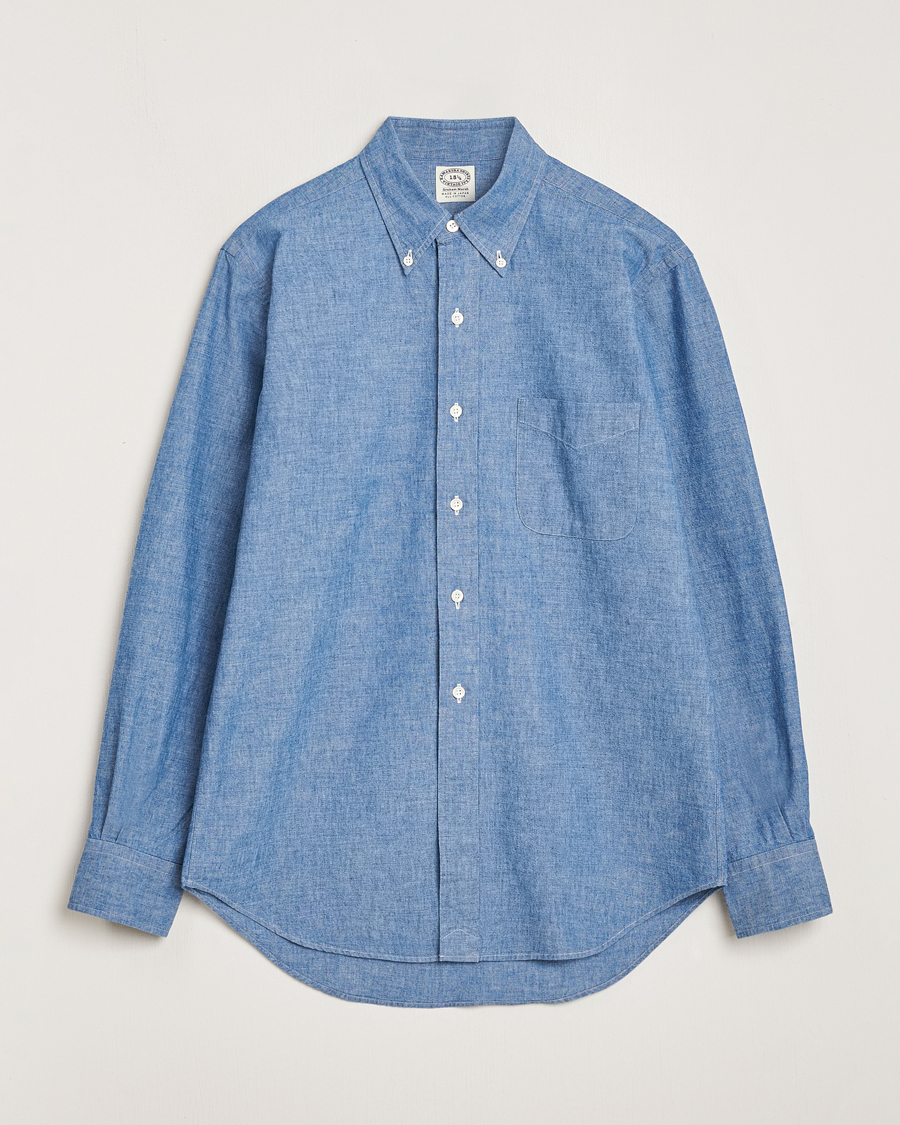 Kamakura Shirts Vintage Ivy Chambray Button Down Shirt Blue