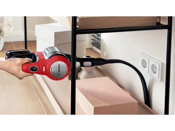 Bosch Unlimited 7 BCS711PET ProAnimal - Støvsuger - pind/håndholdt (2-i-1) - uden pose - ledningsfri - rød - 1 batteri