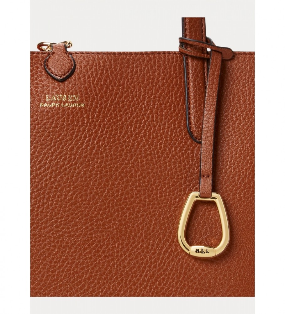 Bolsa tote reversível Ralph Lauren tamanho médio marrom - 28x40,6x12,7cm -