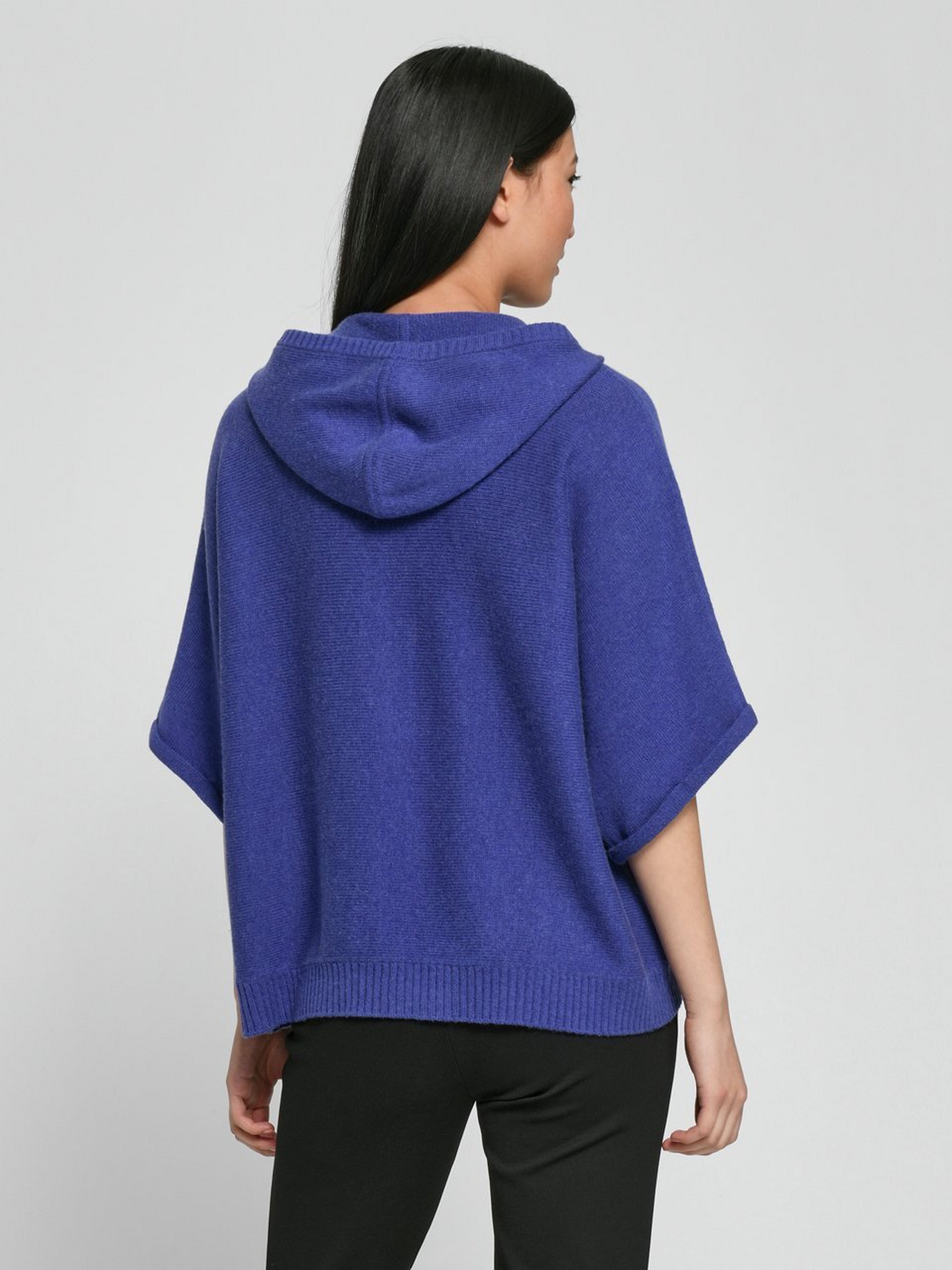 Hoodie-Pullover aus Schurwolle und Kaschmir
