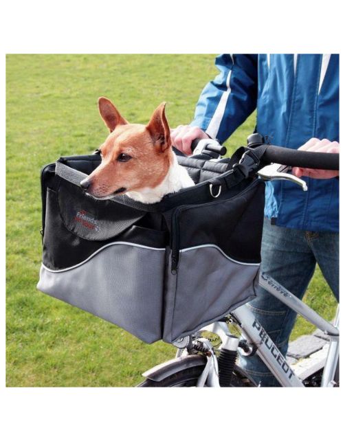 Trixie Houder Voor Fiets-Stuurmand Deluxe - Hondenfiets-accessoires - Zwart per set
