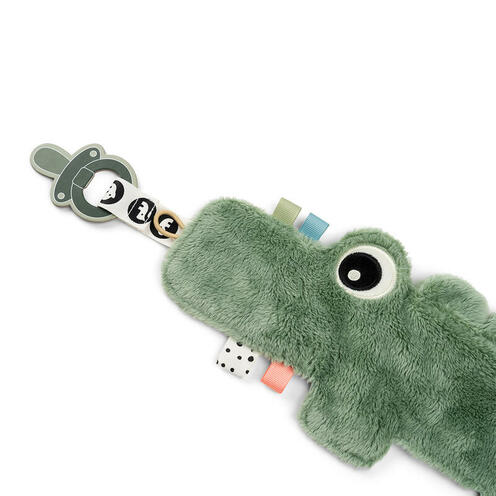 Doudou attache-sucette Croco Vert - DONE BY DEER