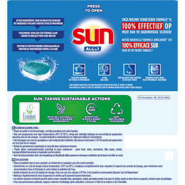 Sun All-in 1 Vaatwastabletten Citroen 60 tabletten