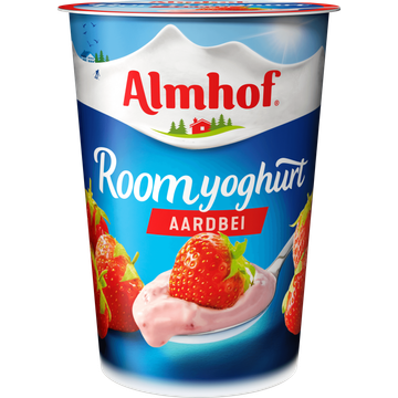Almhof Roomyoghurt Aardbei 500 g
